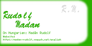 rudolf madan business card